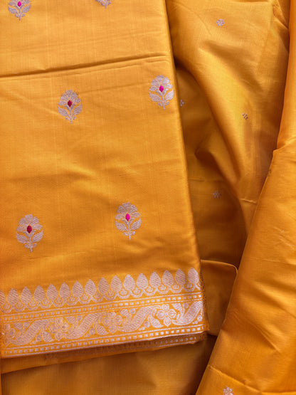 Yellow katan by katan kadhwa suit set