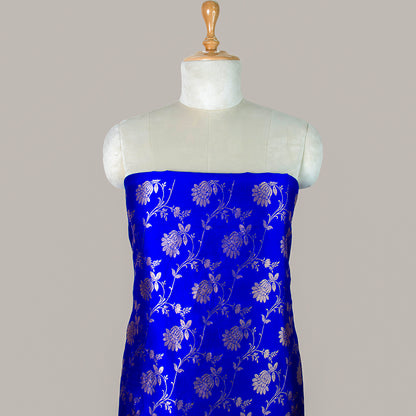Blue mango silk kadhwa suit set