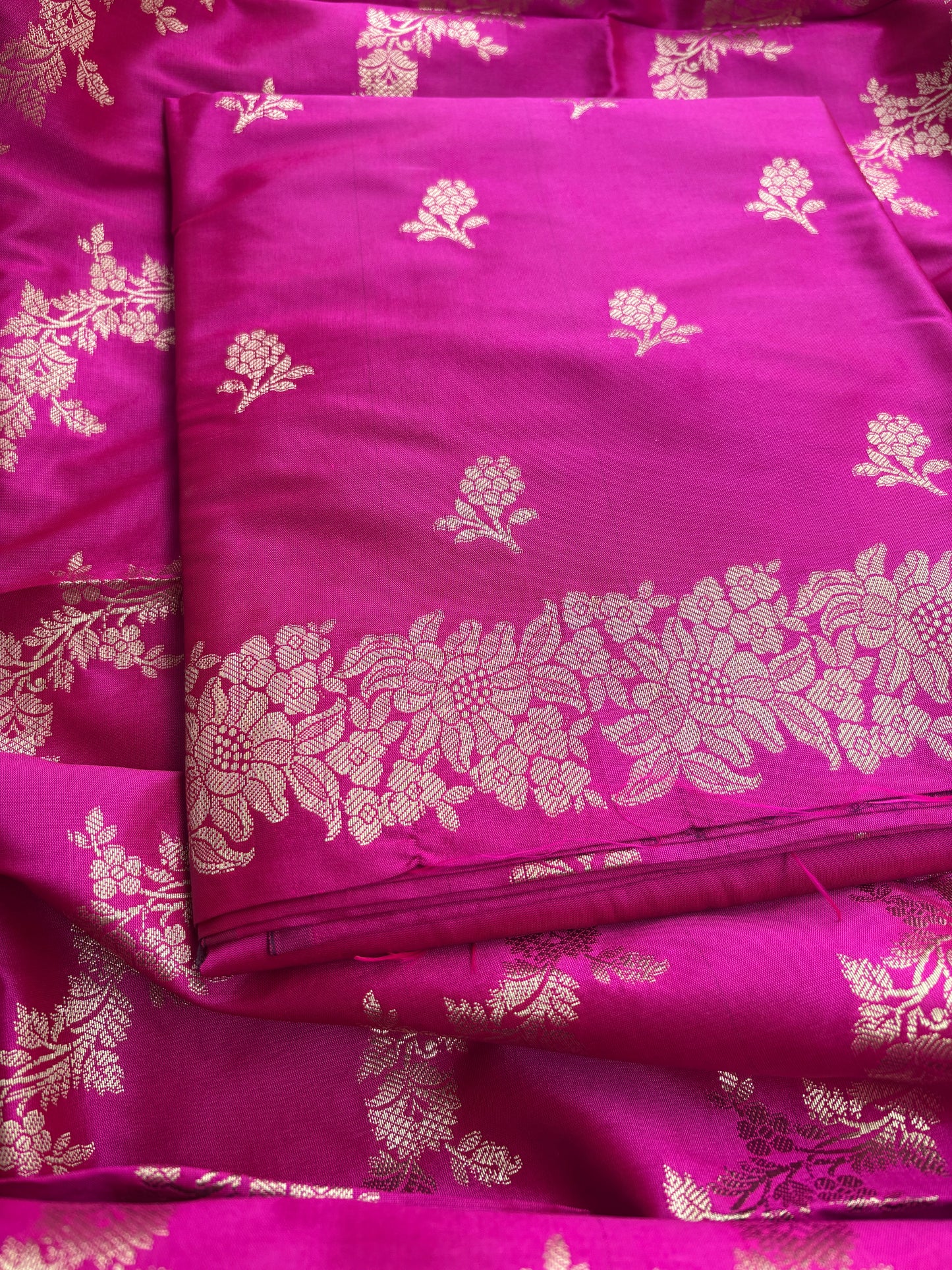 Pink premium Banarasi silk 3 piece suit set