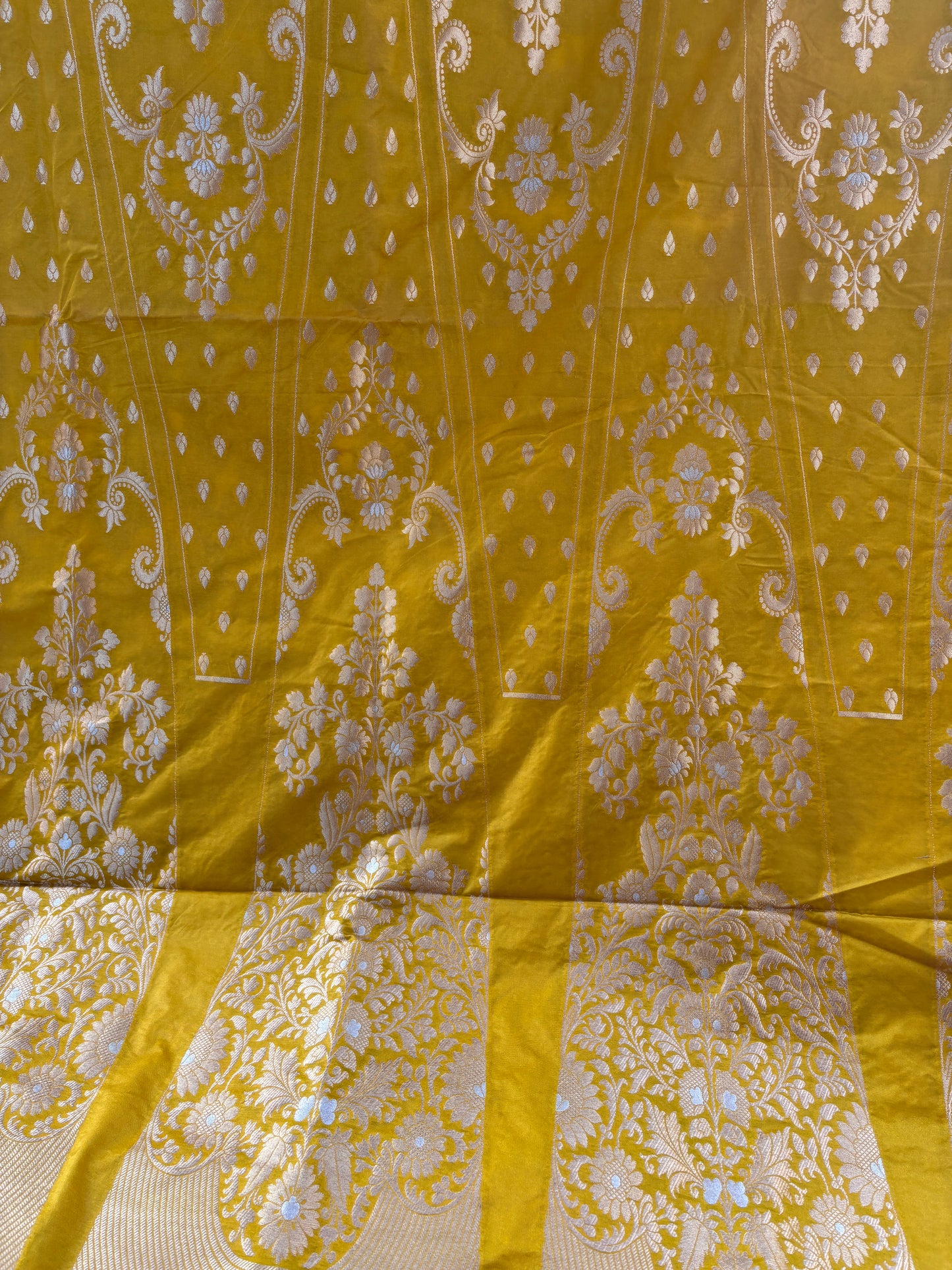 Yellow silk lehanga