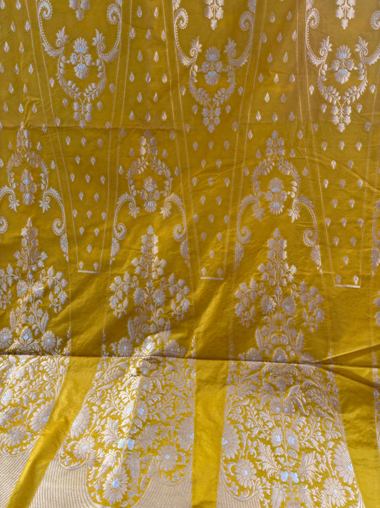 Yellow silk lehanga
