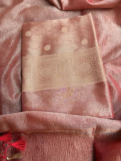 Pink tissue 3 piece suit set