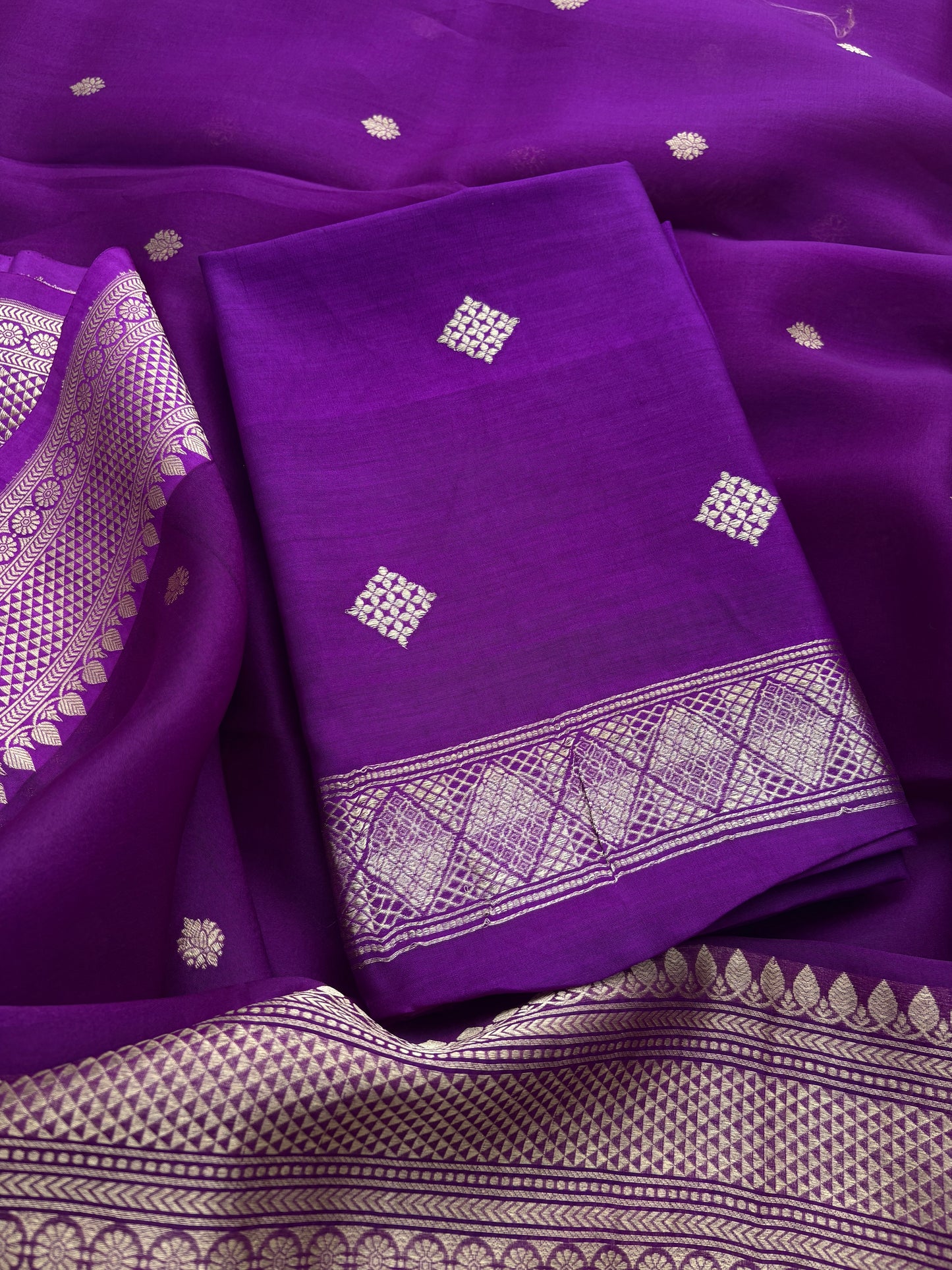 Purple Chiniya kora suit set