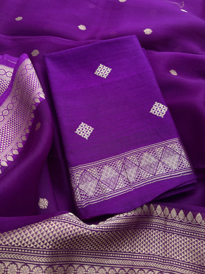 Purple Chiniya kora suit set