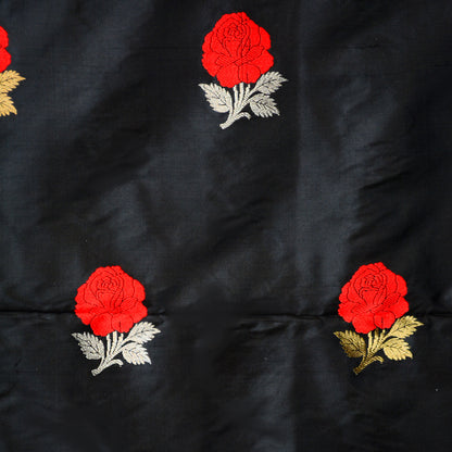Black Katan silk fabric