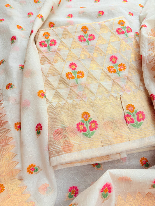 White base beautiful meenadar suit set