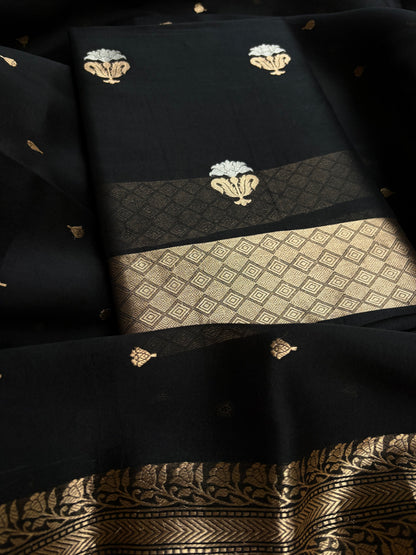 Black kora kadhwa 3 piece suit set