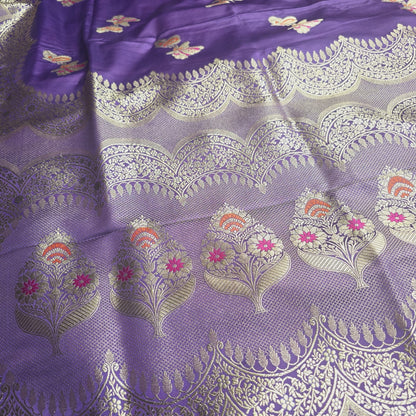 Premium Mashru silk  Meenakari Banarasi saree.