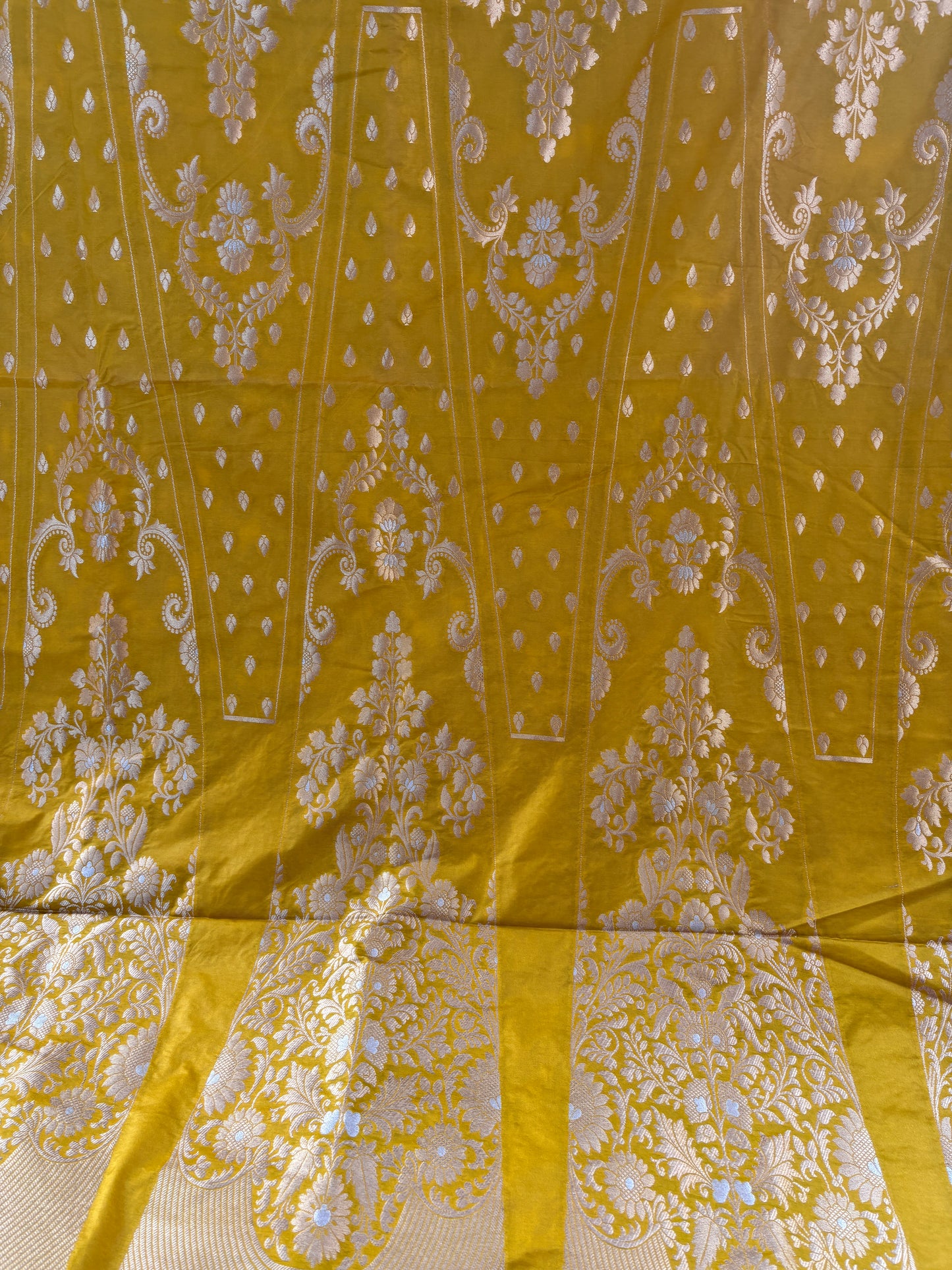 Yellow silk lehanga