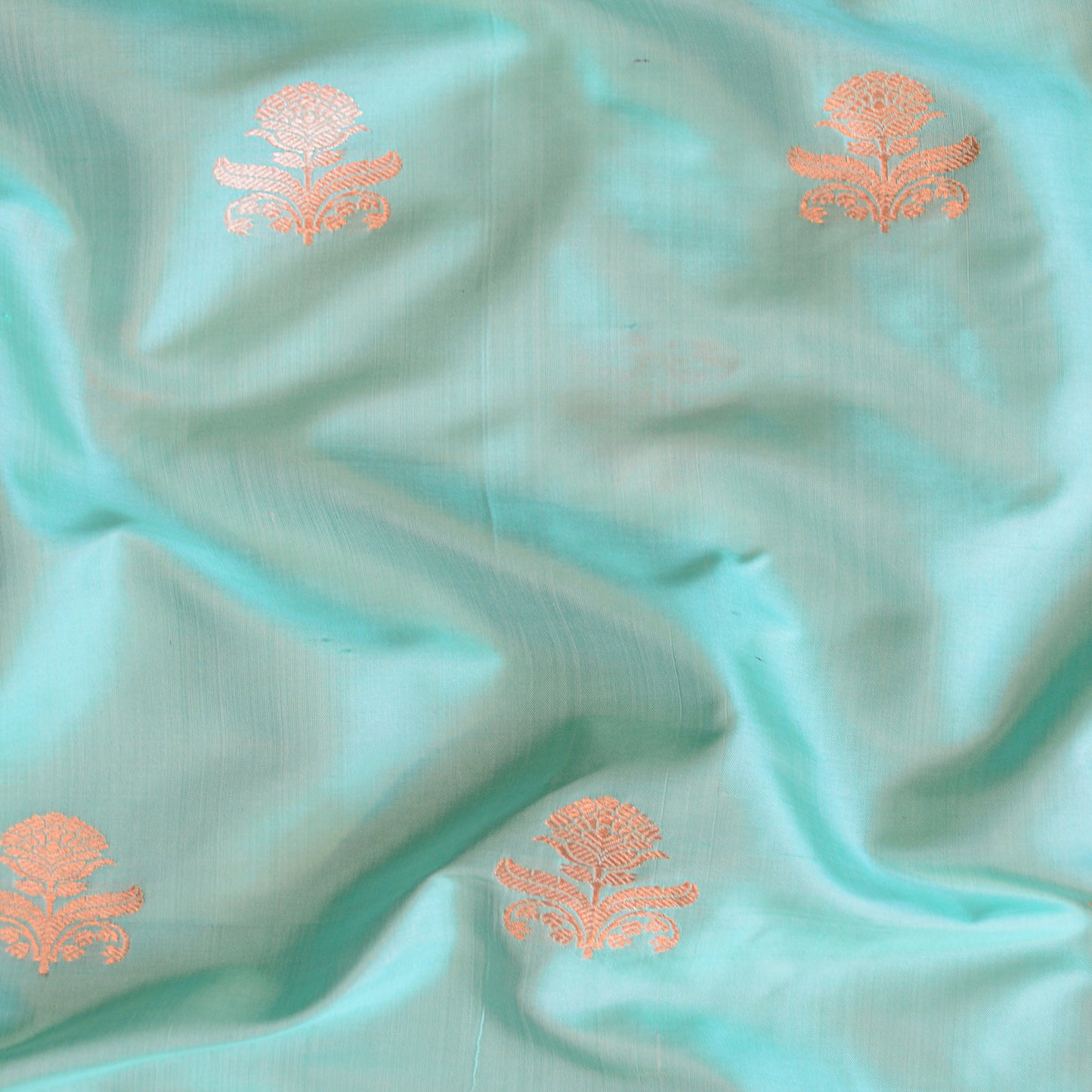Turquoise Katan silk fabric