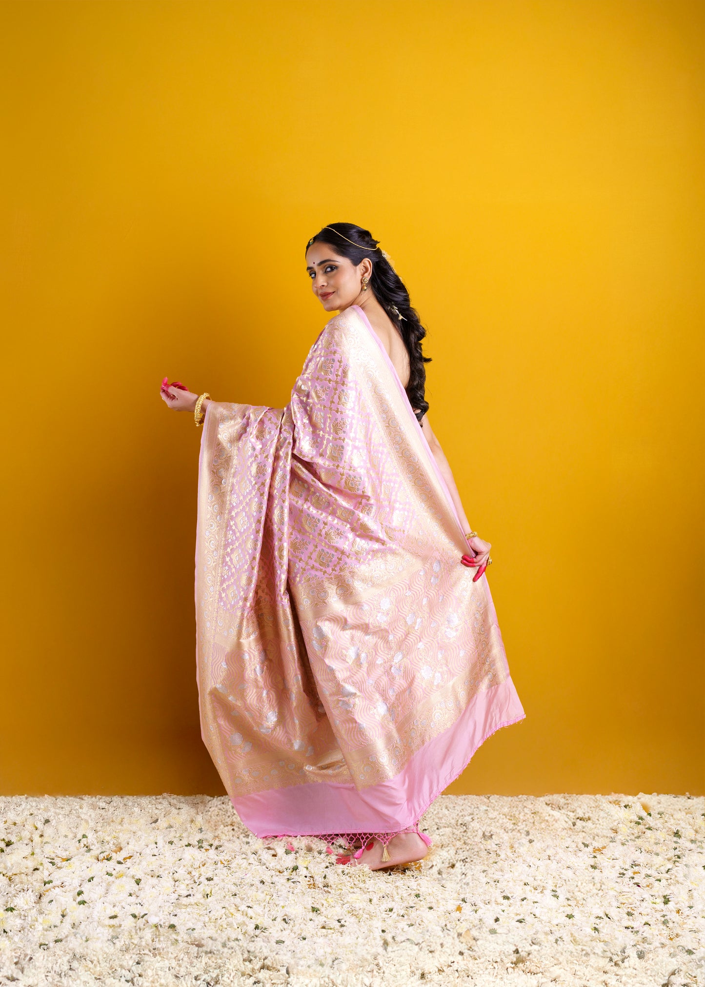 Pink Sona Roopa Mashru Silk Saree