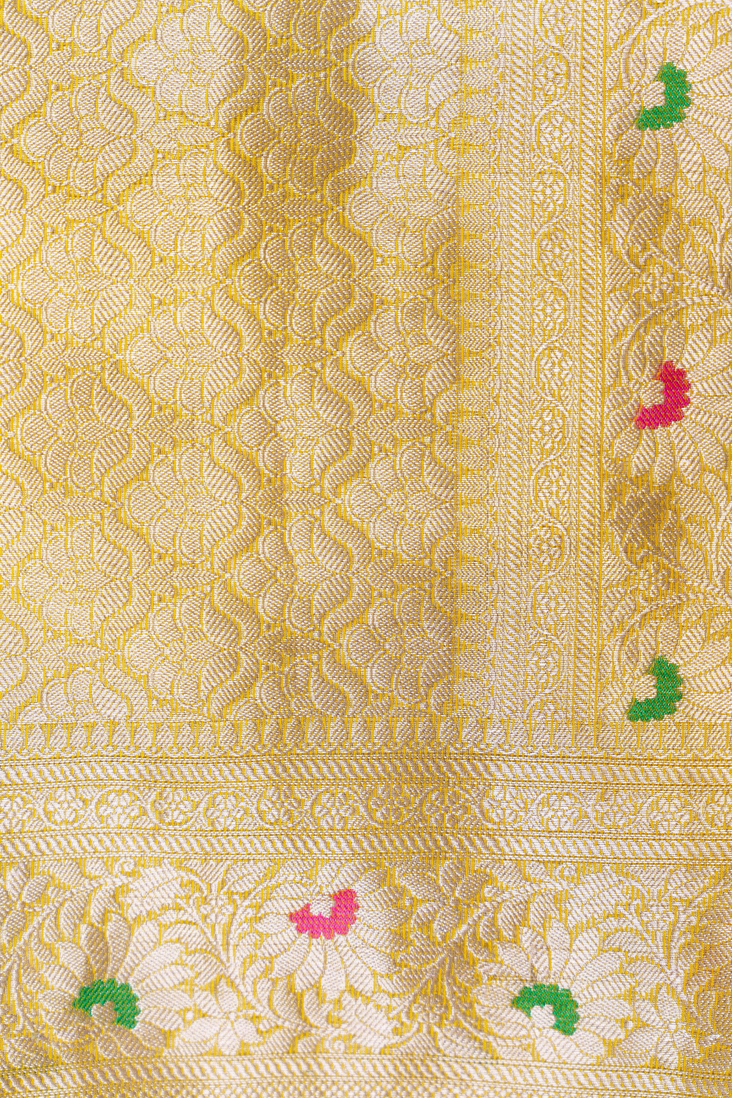 Yellow Crush tissue Meenadar Saree