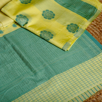 Yellow Premium Chanderi Cotton Heavy Suit Set